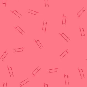 Seamless pattern pink safety pin abstract minimalist line イラスト素材