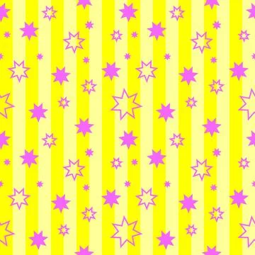 Seamless pattern with pink stars Stock Illustration