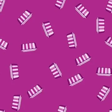 Seamless pattern Pink striped plastic container for ice cream or food Illustrazione stock