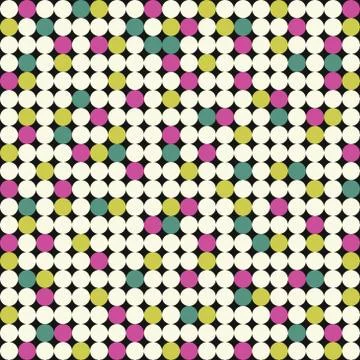 Seamless pattern with pink, yellow and green circles Stock-Illustration