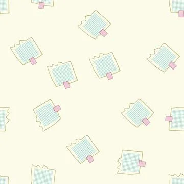 Seamless pattern to pinned torn paper notes cartoon vector Stock Illustration