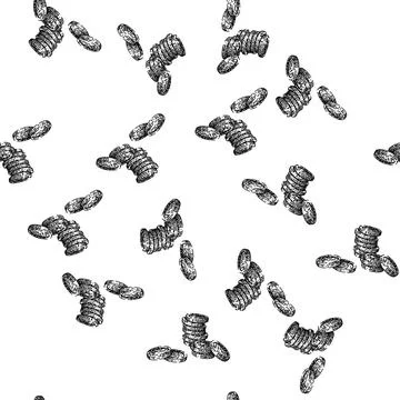 Seamless pattern pirate treasure gold sketch hand drawn イラスト素材