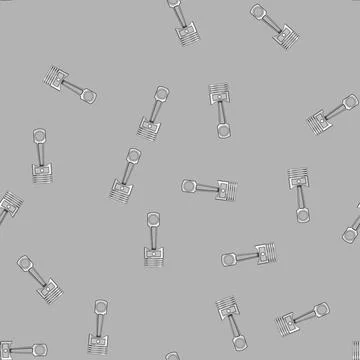 Seamless pattern Piston connecting rod engine part mechanical イラスト素材