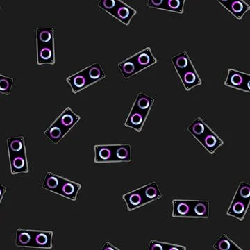 Seamless pattern pitch speaker music cartoon vector Stock Illustration