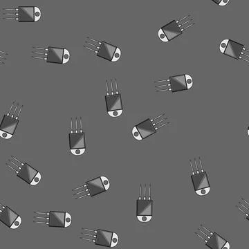 Seamless pattern pitcher microchip cartoon vector イラスト素材