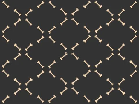 Seamless pattern of pixel bones. Halloween pattern of 8-bit skeleton bones .. Illustrazione stock