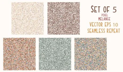 Seamless Pattern Pixel Melange Marl Texture Blend. Muted Earth Dye Tones in Illustrazione stock