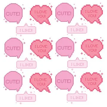 Seamless pattern with pixelated comic speech bubble chats Vector Stock Illustration