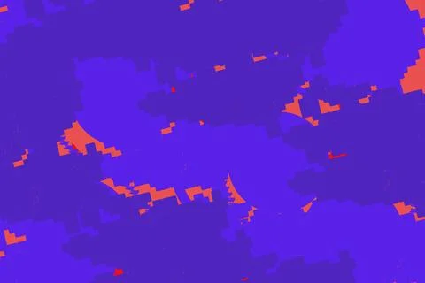 Seamless pattern with pixelated map of the world. illustration. Stock Photos