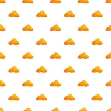 Seamless pattern of pixelated sawdust piles repeat Stock Illustration