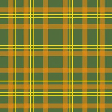 Seamless pattern with plaid tartan lumberjack ornament. Warm yellow orange beige Stock Illustration