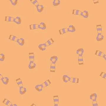 Seamless pattern plaid winter scarf man cartoon vector イラスト素材