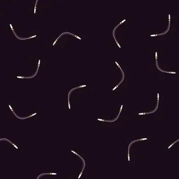 Seamless pattern plain boomerang cartoon vector Stock Illustration