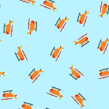 Seamless pattern plane helicopter toy cartoon vector Stock Illustration