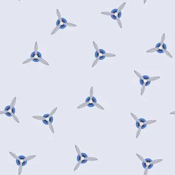 Seamless pattern plane propeller cartoon vector Illustrazione stock