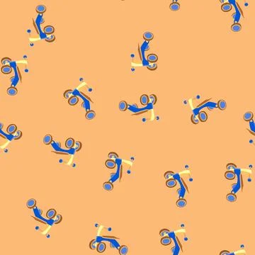 Seamless pattern plane ride on toy cartoon vector 库存插图
