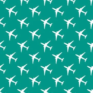 Seamless pattern with planes. Stock Illustration