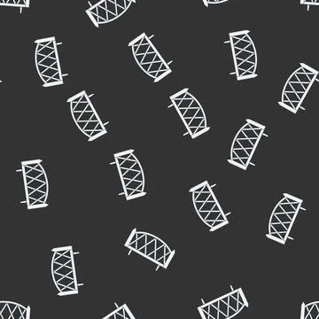 Seamless pattern plank white fence cartoon vector Stockillustratie