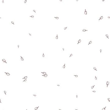 Seamless pattern of plants in doodle style. Stock Illustration