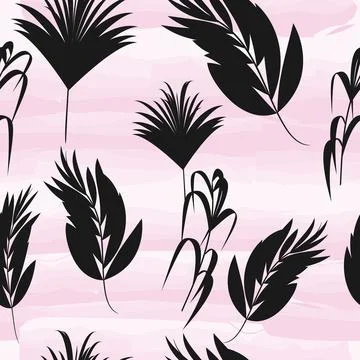 Seamless pattern with plants. Stock Illustration