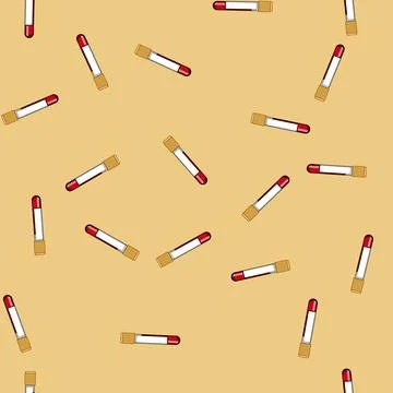 Seamless pattern plasma blood test vial cartoon vector イラスト素材
