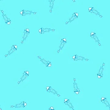 Seamless pattern plasma laser gun beam cartoon vector 库存插图
