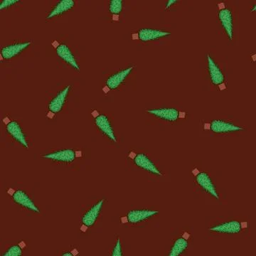 Seamless pattern plastic artificial plant cartoon vector Stockillustratie