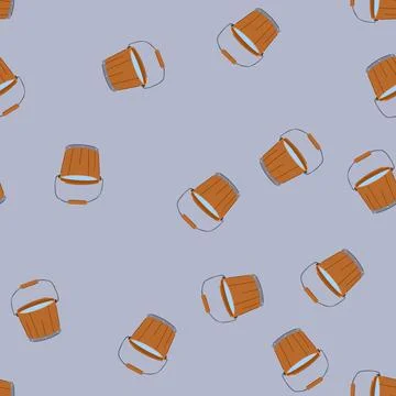 Seamless pattern plastic bucket water cartoon vector Stock-Illustration