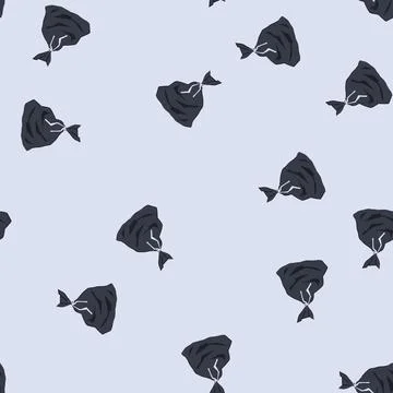 Seamless pattern plastic compostable trash bag cartoon vector Stock Illustration