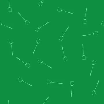 Seamless pattern plastic green fly swatter for effective insect control Stockillustratie