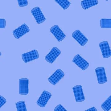 Seamless pattern plastic ice cube tray cartoon vector Stock Illustration
