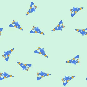 Seamless pattern plastic plane toy cartoon vector Stock Illustration