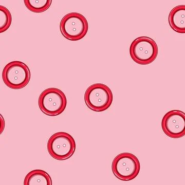 Seamless pattern plastic sewing button cartoon vector Illustrazione stock