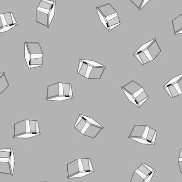Seamless pattern Plastic storage box keeping household items organized Illustrazione stock