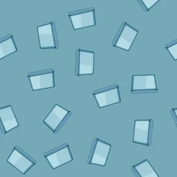 Seamless pattern Plastic storage box keeping food or items Stock Illustration
