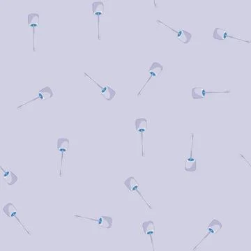 Seamless pattern plastic toilet brush cartoon vector 库存插图