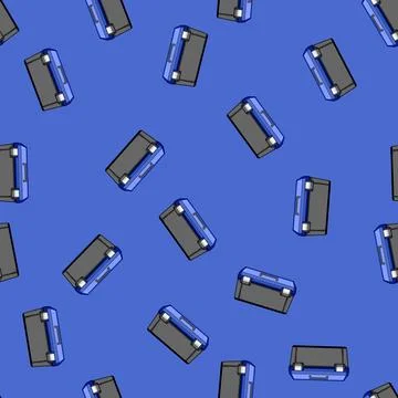 Seamless pattern Plastic toolbox storing tools for home improvement 스톡 일러스트