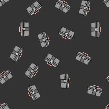 Seamless pattern Plastic toolbox storing repair and maintenance tools イラスト素材