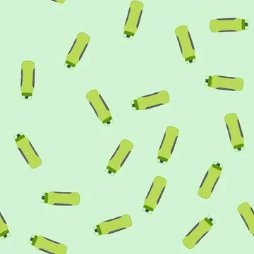Seamless pattern plastic water bottle reusable cartoon vector Stock Illustration
