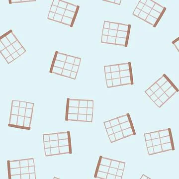 Seamless pattern plastic window frame cartoon vector イラスト素材