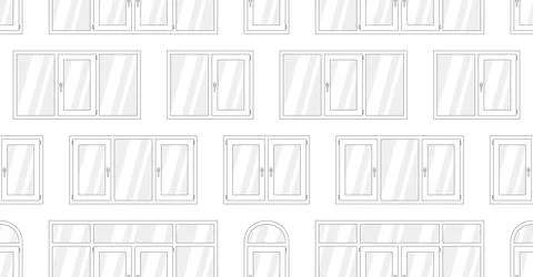 Seamless pattern with plastic windows Stock Illustration