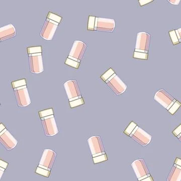 Seamless pattern plasticfree deodorant eco friendly cartoon vector Stock Illustration