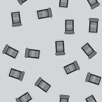 Seamless pattern plate dishwasher kitchen cartoon vector Stock Illustration