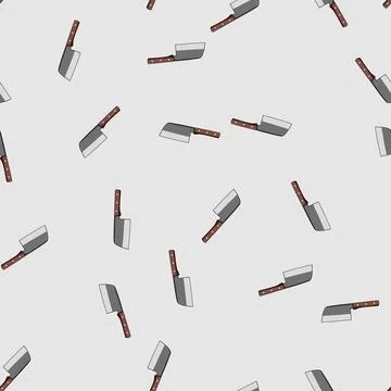 Seamless pattern plate knife cartoon vector Stock Illustration