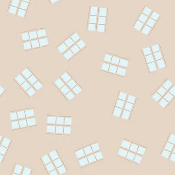 Seamless pattern plate window frame cartoon vector Illustrazione stock