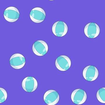 Seamless pattern play beach ball cartoon vector 库存插图