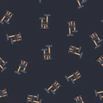 Seamless pattern play cat tree cartoon vector Illustrazione stock