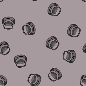 Seamless pattern play cd player cartoon vector Stock Illustration