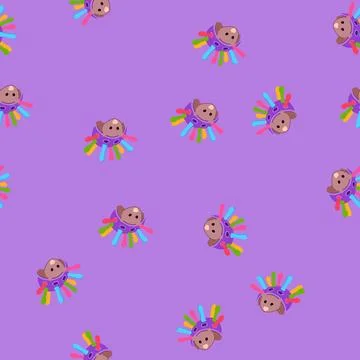 Seamless pattern play educational toy cartoon vector Illustrazione stock