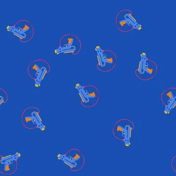 Seamless pattern play laser tag gun toy cartoon vector Stock Illustration